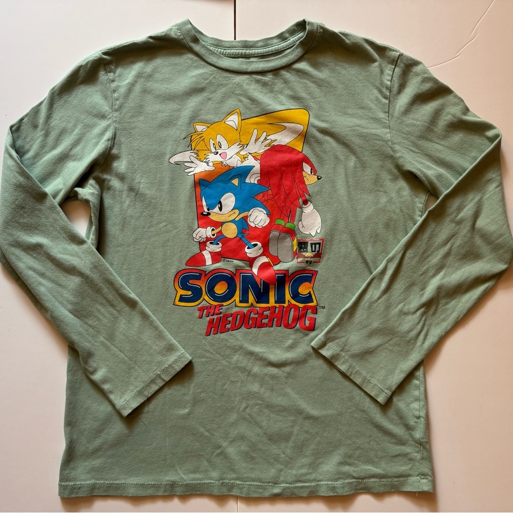 Gap Sonic Long Sleeve T-Shirt in Soft Pale Green Size XXL EUC